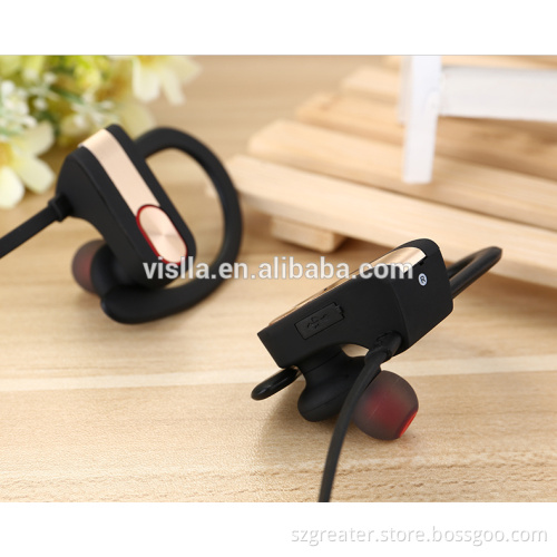 Factory BQB metallic sports waterproof wireles bluetooth earphones V4.1